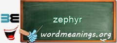 WordMeaning blackboard for zephyr